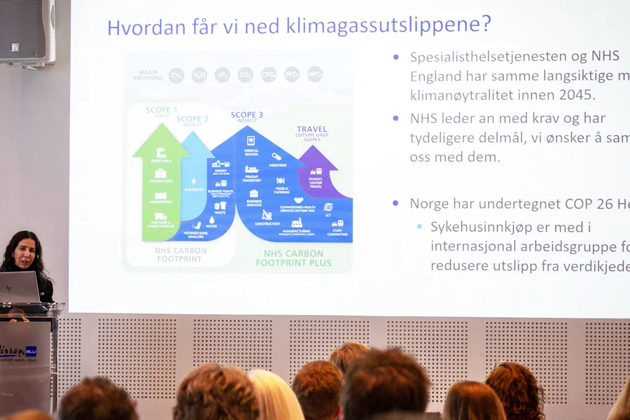 En person som holder en presentasjon