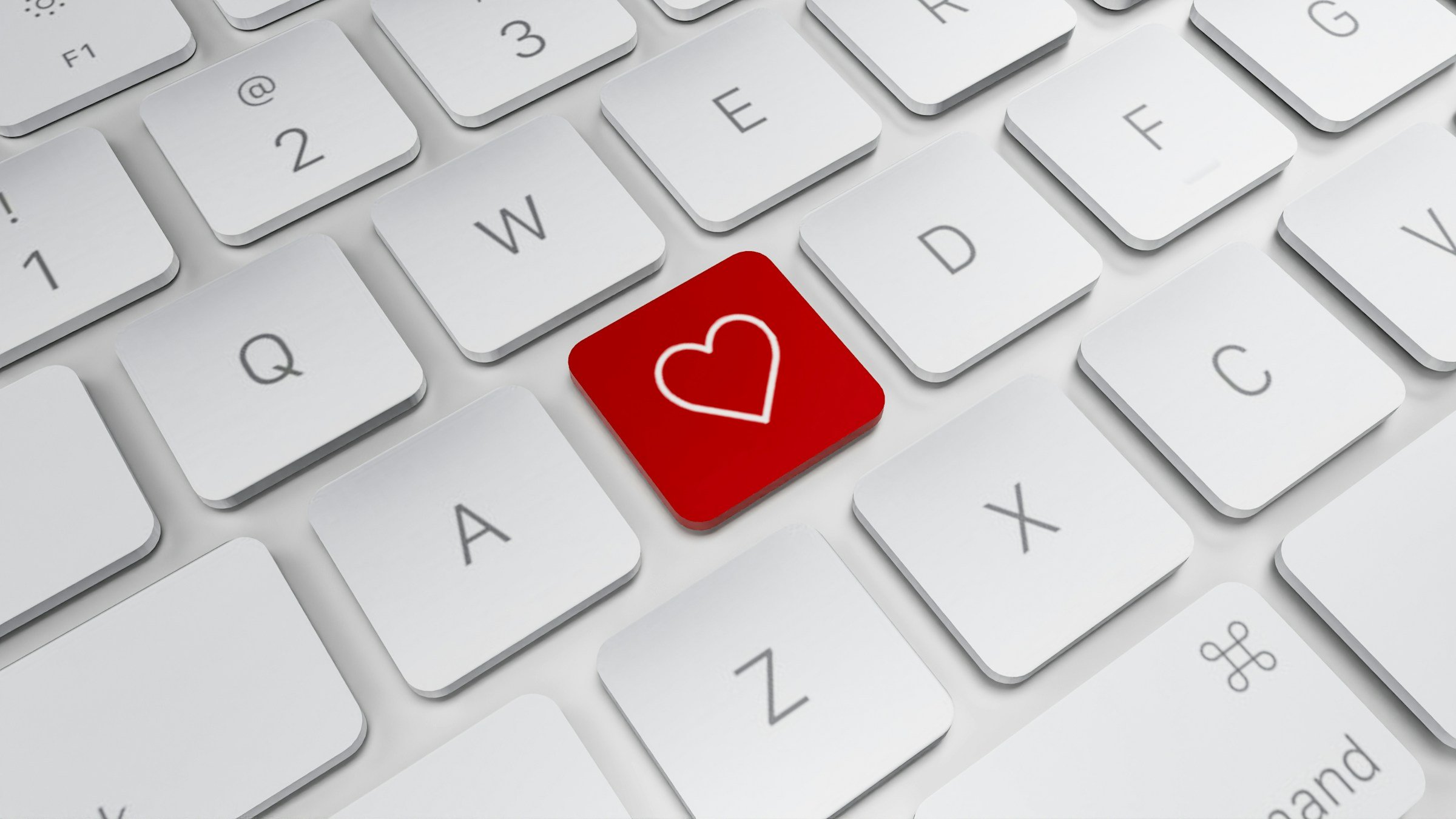 Et nærbilde av et tastatur