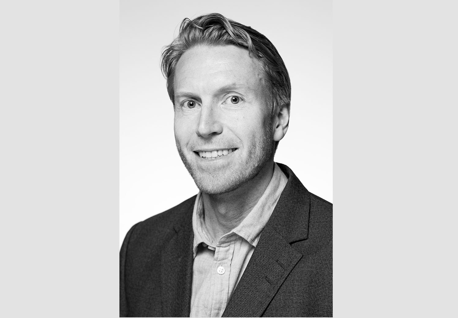 Otto Johan Hegnar von Ubisch portrett, svart-hvitt