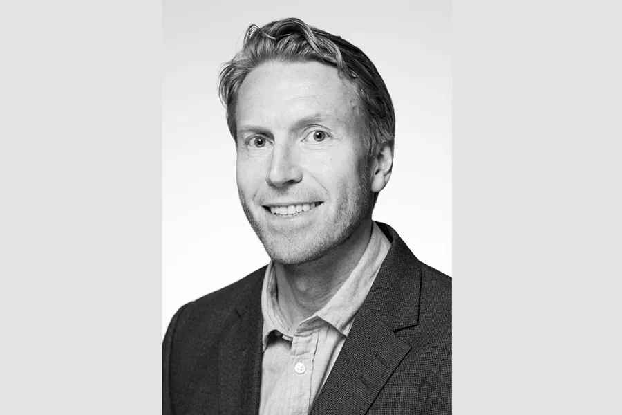 Otto Johan Hegnar von Ubisch portrett, svart-hvitt