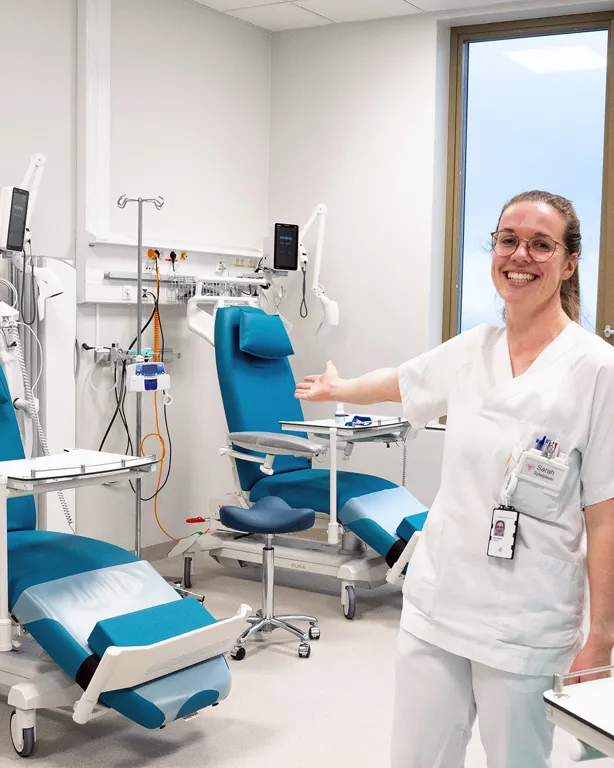 En person på et sykehusrom