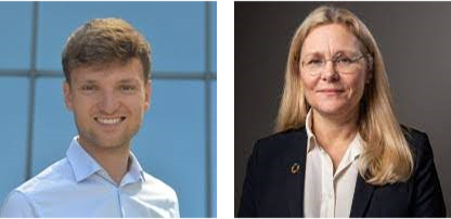 Portrett av to innledere under seminaret: Simen Høy Dypvik og Pauline Göthberg